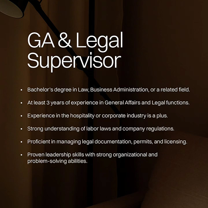 GA & Legal Supervisor